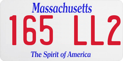 MA license plate 165LL2