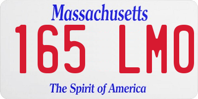 MA license plate 165LM0