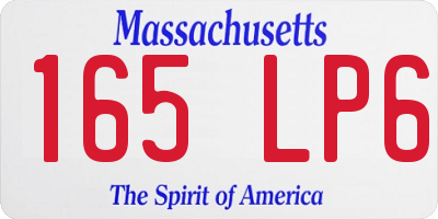 MA license plate 165LP6