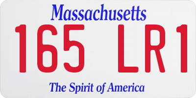 MA license plate 165LR1