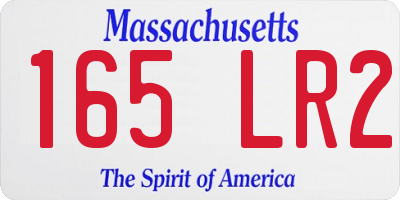 MA license plate 165LR2