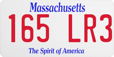 MA license plate 165LR3