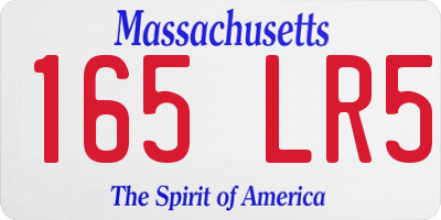 MA license plate 165LR5