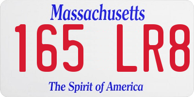 MA license plate 165LR8