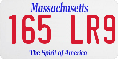 MA license plate 165LR9