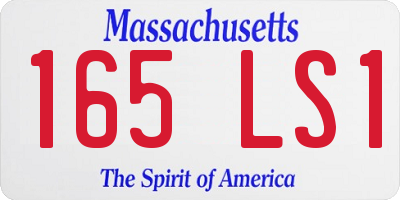 MA license plate 165LS1