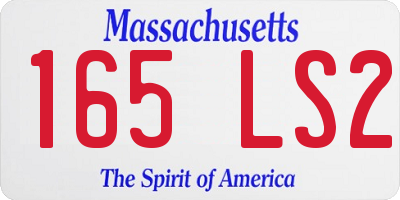 MA license plate 165LS2