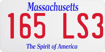MA license plate 165LS3