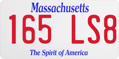 MA license plate 165LS8