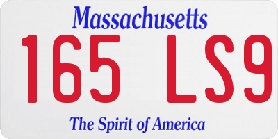 MA license plate 165LS9