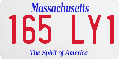 MA license plate 165LY1