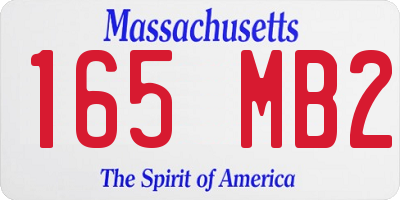 MA license plate 165MB2