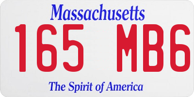 MA license plate 165MB6