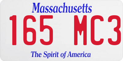 MA license plate 165MC3