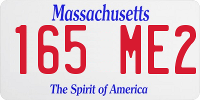 MA license plate 165ME2