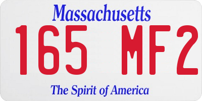 MA license plate 165MF2