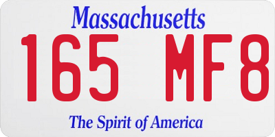 MA license plate 165MF8