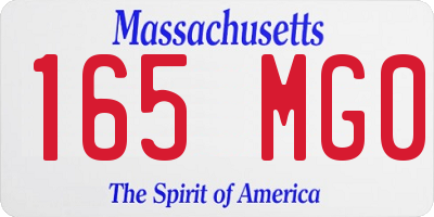 MA license plate 165MG0