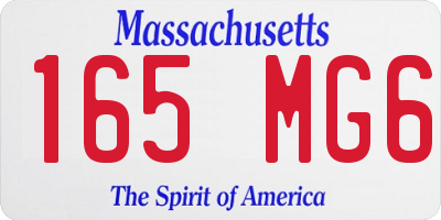 MA license plate 165MG6