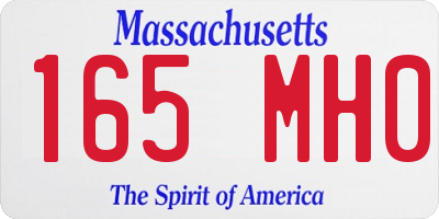 MA license plate 165MH0