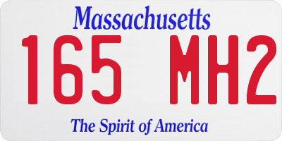MA license plate 165MH2