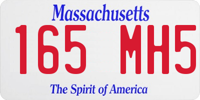 MA license plate 165MH5