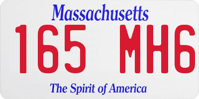 MA license plate 165MH6