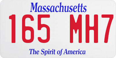 MA license plate 165MH7