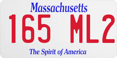 MA license plate 165ML2