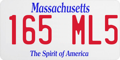 MA license plate 165ML5