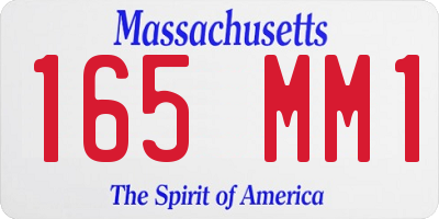 MA license plate 165MM1