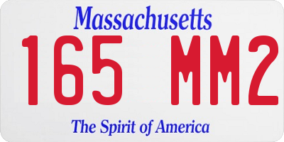 MA license plate 165MM2