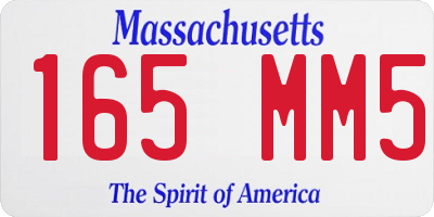 MA license plate 165MM5