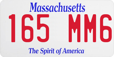 MA license plate 165MM6