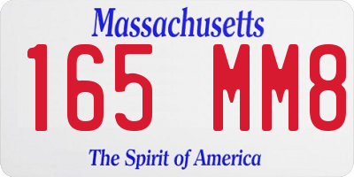 MA license plate 165MM8