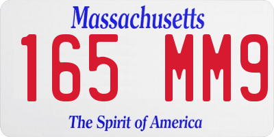 MA license plate 165MM9