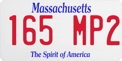 MA license plate 165MP2