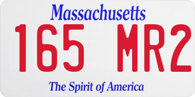 MA license plate 165MR2