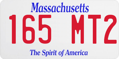 MA license plate 165MT2