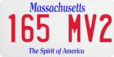 MA license plate 165MV2