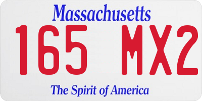 MA license plate 165MX2
