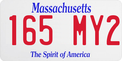MA license plate 165MY2