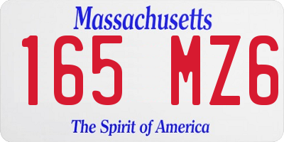 MA license plate 165MZ6
