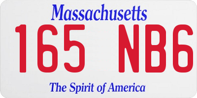 MA license plate 165NB6