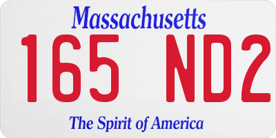 MA license plate 165ND2