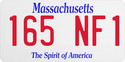 MA license plate 165NF1