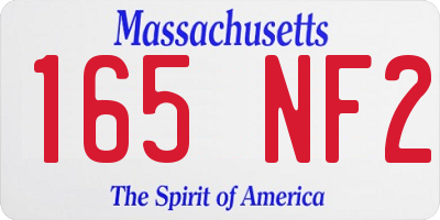 MA license plate 165NF2