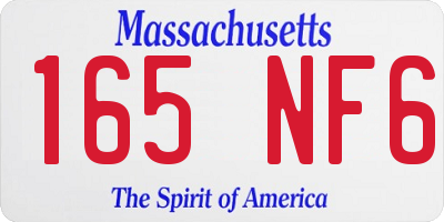 MA license plate 165NF6