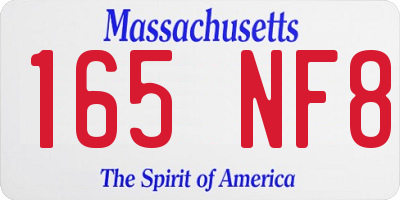 MA license plate 165NF8