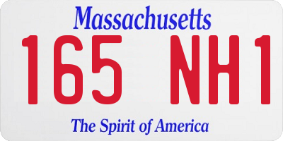MA license plate 165NH1